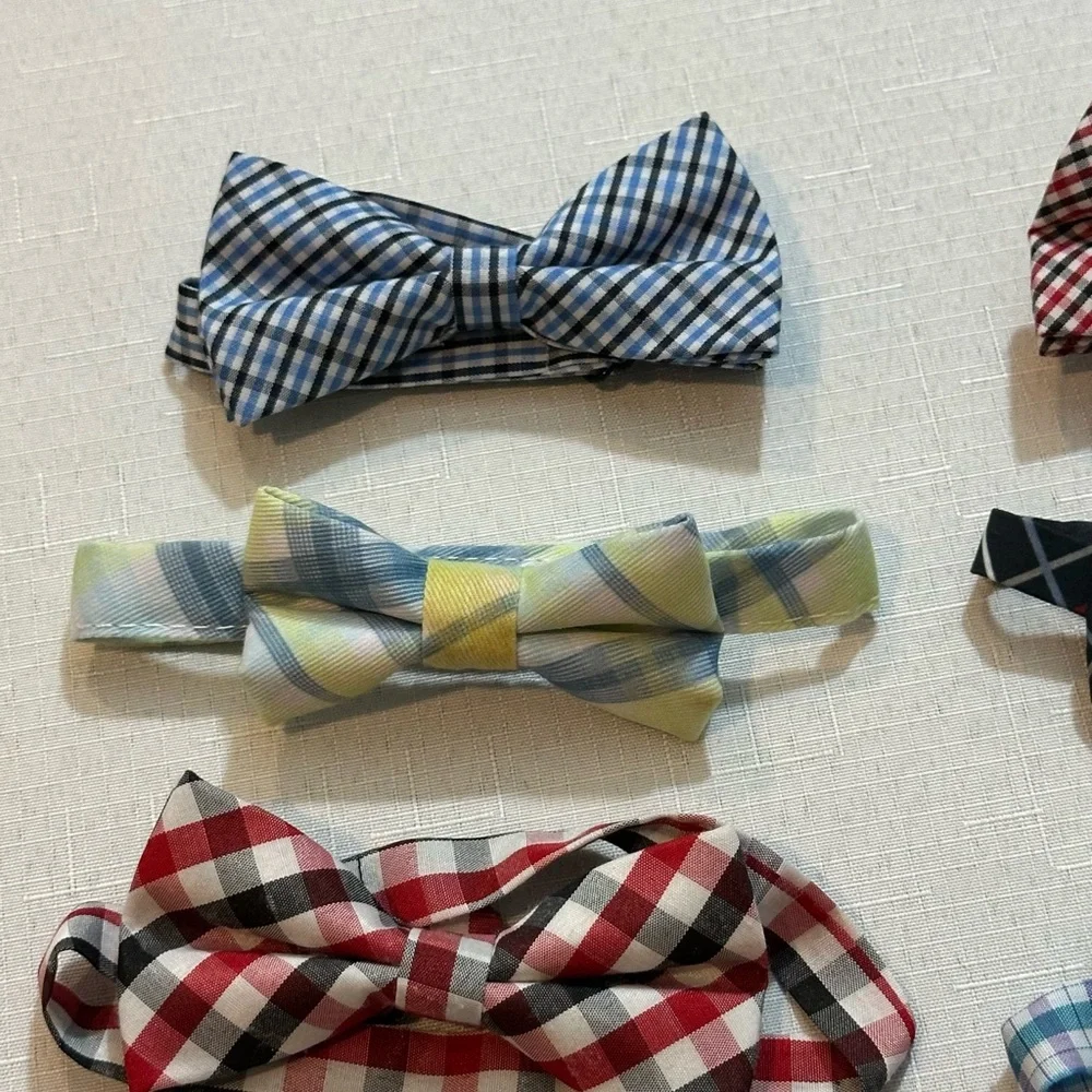 13 Infant Toddler Bow Tie Lot Plaid Formal Holiday Adjustable Accessories